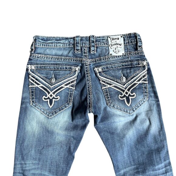 ROCK REVIVAL Julian Relaxed Straight Jeans Size 31 - Picture 4 of 7